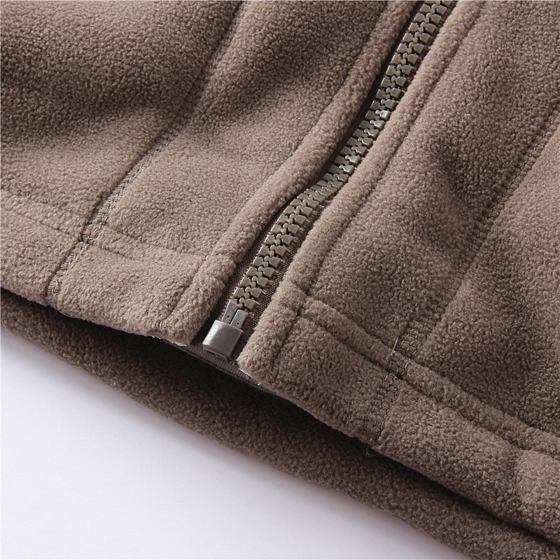 Men's Winter Jacket Polar Fleece Jacket Fleece Jacket Outdoor Daily Wear Warm Pocket Fall Winter Plain Fashion Streetwear Lapel Regular