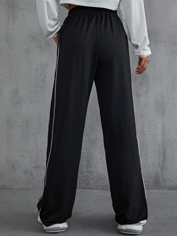 Contrast Piping Sweatpants