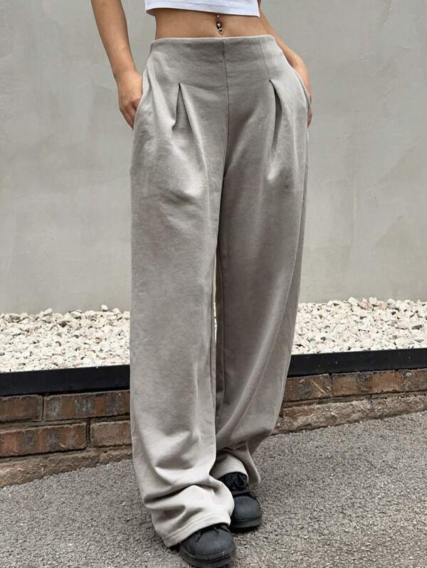 Solid Slant Pocket Sweatpants