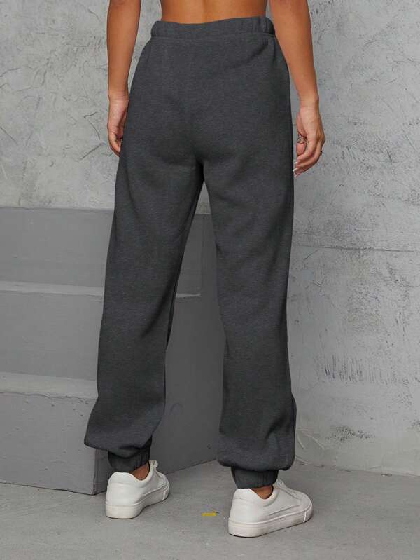 Solid Slant Pocket Sweatpants