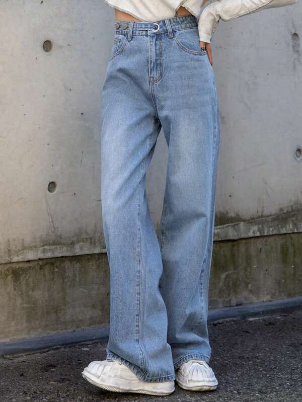 High Waist Wide Leg Jeans