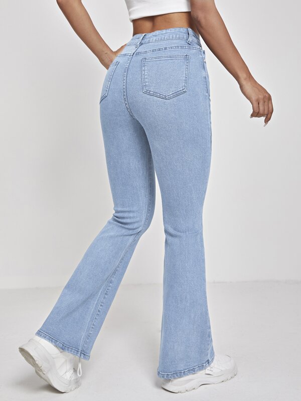 High Waist Flare Leg Jeans