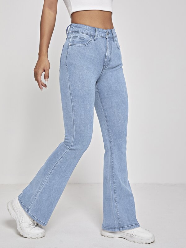 High Waist Flare Leg Jeans