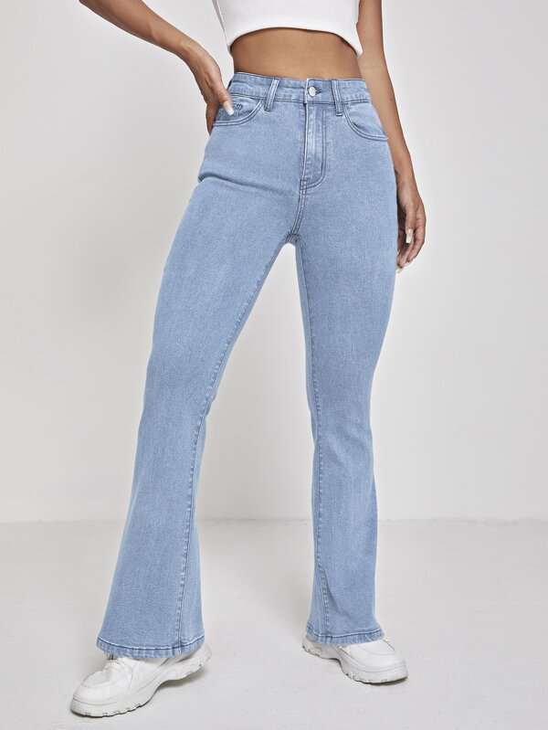 High Waist Flare Leg Jeans