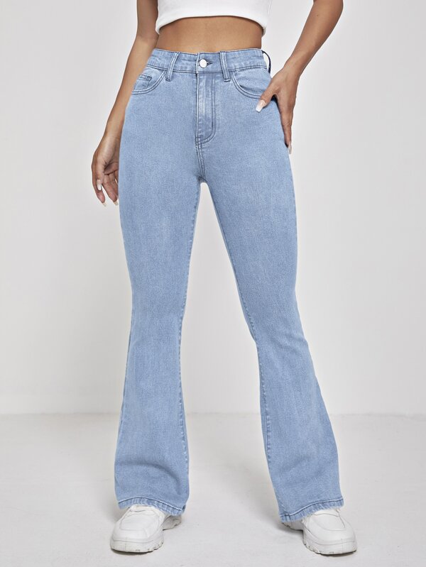 High Waist Flare Leg Jeans